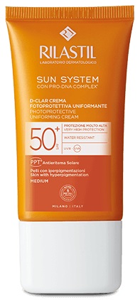 RILASTIL SUN SYSTEM D-CLAR SPF 50+ CREMA MEDIUM - Pharmaleader