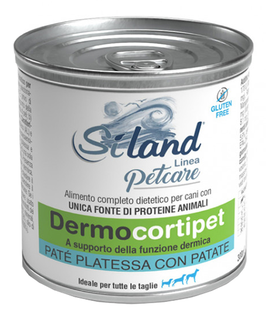 SILAND DERMOCORTIPET UMIDO CANE PLATESSA/PATATA 300 G - Pharmaleader
