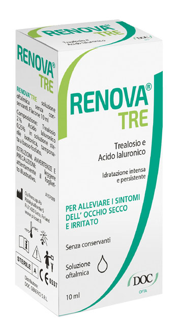 RENOVA TRE COLLIRIO A BASE DI TREALOSIO E ACIDO IALURONICO 10 ML SENZA CONSERVANTI - Pharmaleader