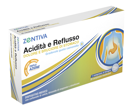 ZENTIVA ACIDITA' REFLUSSO 20 COMPRESSE MASTICABILI - Pharmaleader