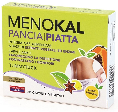 MENOKAL PANCIA PIATTA TUMMY TUCK 30 CAPSULE - Pharmaleader