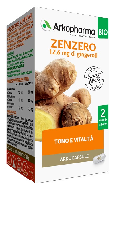 ARKO CAPSULE ZENZERO BIO 40 CAPSULE - Pharmaleader