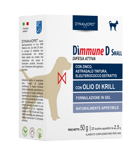 DIMMUNE D SMALL CANI 20 BUSTINE APPETIBILI DA 2,5 G - Pharmaleader
