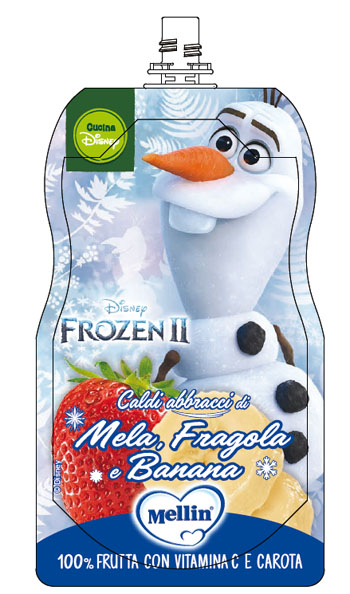 POUCH DISNEY FROZEN MELA FRAGOLA BANANA 110 G - Pharmaleader