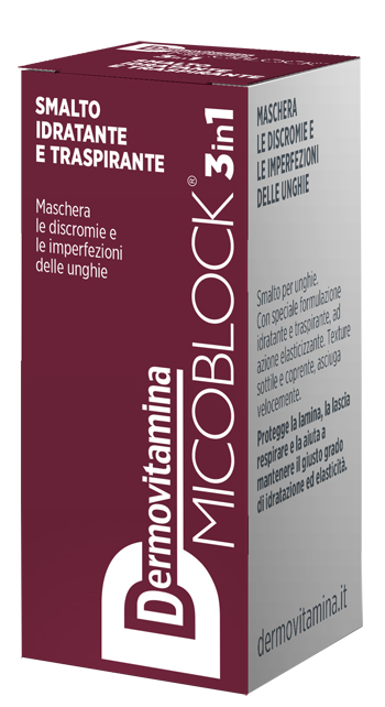 DERMOVITAMINA MICOBLOCK 3 IN 1 SMALTO IDRATANTE E TRASPIRANTE BORDEAUX 5 ML - Pharmaleader