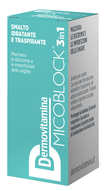 DERMOVITAMINA MICOBLOCK 3 IN 1 SMALTO IDRATANTE E TRASPIRANTE TURCHESE 5 ML - Pharmaleader