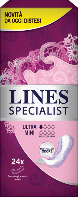 PANNOLONE SAGOMATO LINES SPECIALIST ULTRAMINI 24 PEZZI FARMA - Pharmaleader