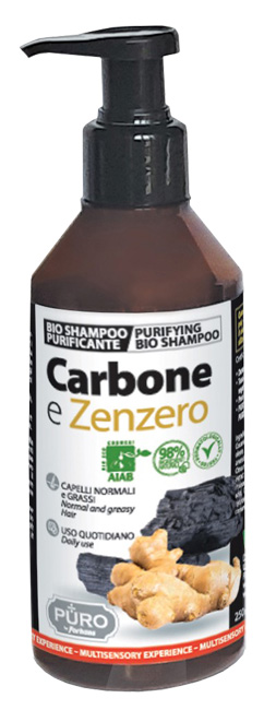 PURO BIO SHAMPOO CARBONE E ZENZERO 250 ML - Pharmaleader