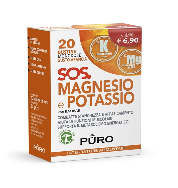 PURO MAGNESIO POTASSIO E BAOBAB 20 BUSTINE 4 G - Pharmaleader