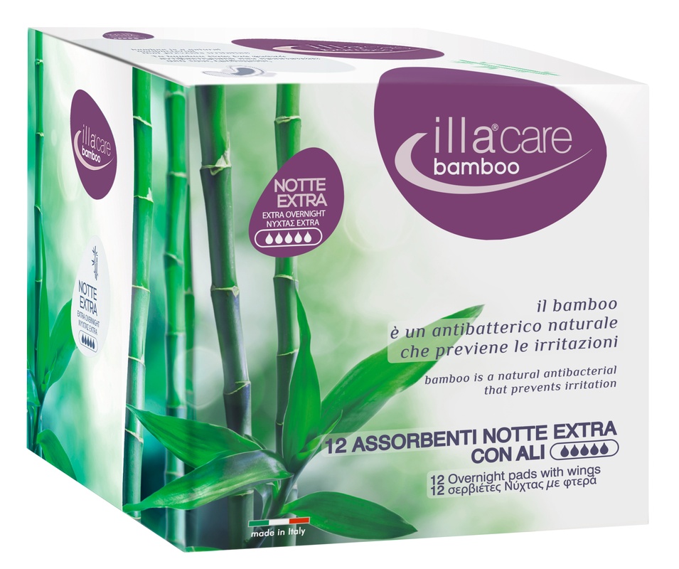 ILLA CARE BAMBOO ASSORBENTI NOTTE EXTRA 12 PEZZI - Pharmaleader