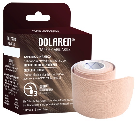 DOLAREN TAPE RICARICABILE CEROTTO TERAPEUTICO BEIGE CM 5X5 M IN ROTOLO - Pharmaleader