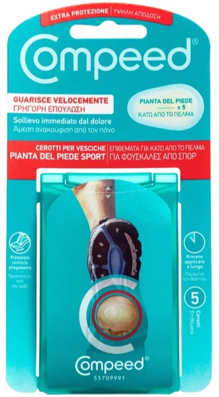 COMPEED CEROTTI PER VESCICHE PIANTA PIEDE SPORT 5 PEZZI - Pharmaleader