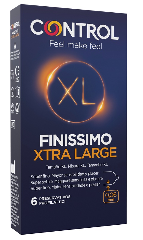 CONTROL FINISSIMO XTRA LARGE 6 PEZZI - Pharmaleader