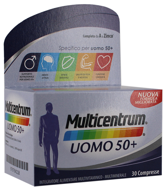 MULTICENTRUM UOMO 50+ 30 COMPRESSE - Pharmaleader