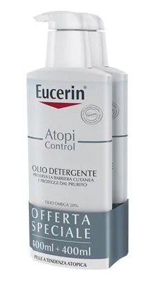 EUCERIN BIPACCO ATOPI OLIO DETERGENTE 400 ML + 400 ML - Pharmaleader