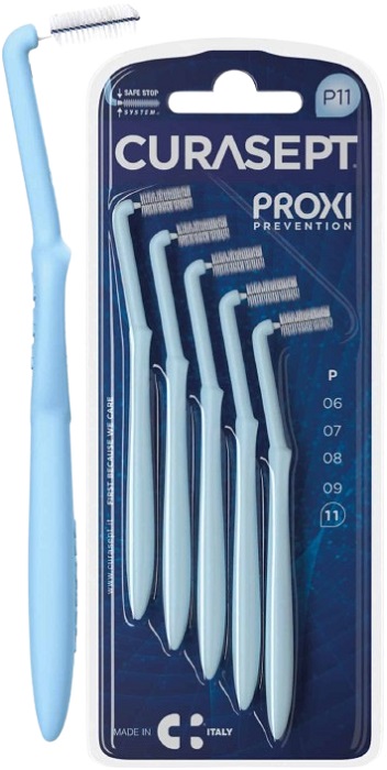 CURASEPT PROXI ANGLE P11 AZZURRO/LIGHT BLUE 5 PEZZI - Pharmaleader