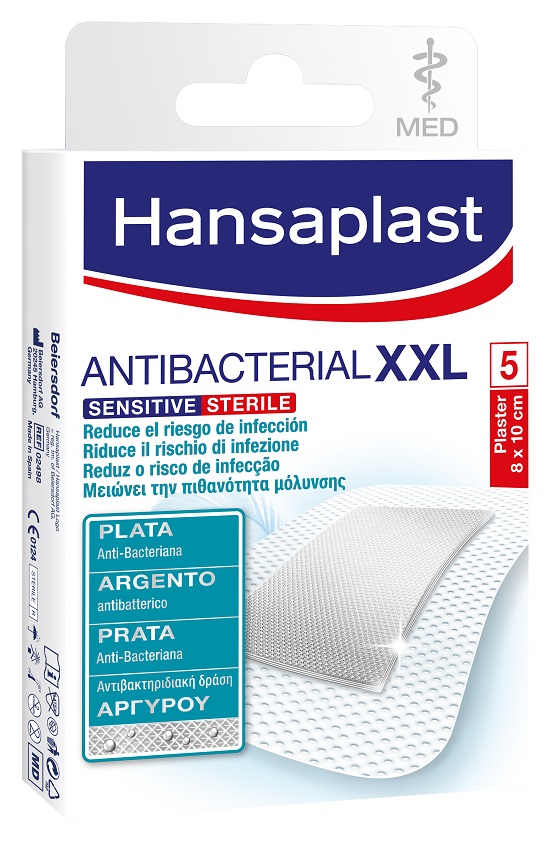 HANSAPLAST SENSITIVE MEDICAZIONE EXTRA EXTRA LARGE SILVER 5 PEZZI - Pharmaleader