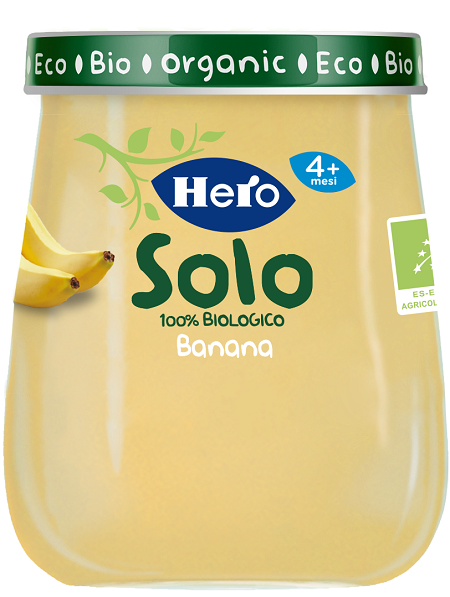HERO SOLO OMOGENEIZZATO BANANA 100% BIO 120 G - Pharmaleader