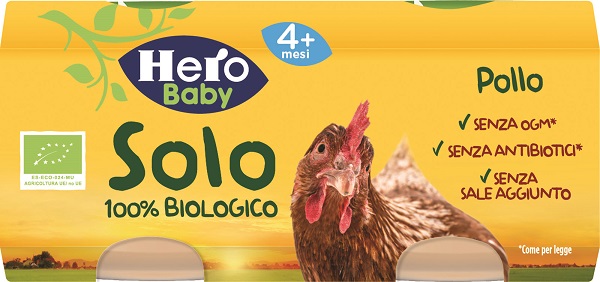 HERO SOLO OMOGENEIZZATO POLLO 100% BIO 2X80G - Pharmaleader