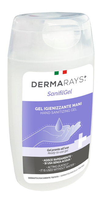 DERMARAYS SANIFIL GEL IGIENIZZANTE MANI PRONTO ALL'USO ALCOOL 80% 100 ML - Pharmaleader