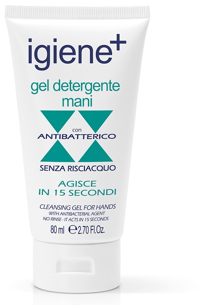IGIENE+ GEL DETERGENTE MANI ANTIBATTERICO SENZA RISCIACQUO 80 ML - Pharmaleader