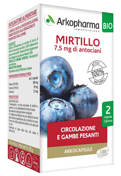 ARKOCAPSULE MIRTILLO BIO 40 CAPSULE - Pharmaleader