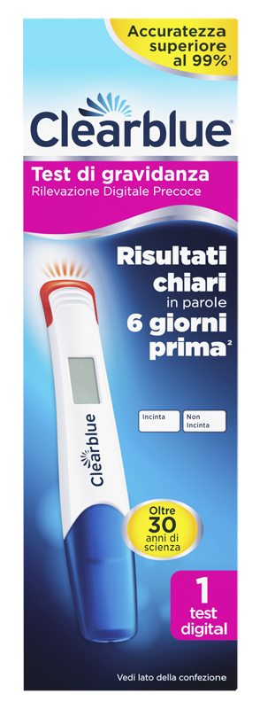 CLEARBLUE TEST GRAVIDANZA RILEVAZIONE PRECOCE DIGITALE 1 PEZZO - Pharmaleader