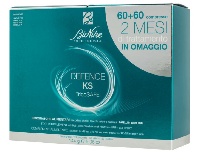 DEFENCE KS TRICOSAFE BIPACK 60 COMPRESSE + 60 COMPRESSE - Pharmaleader