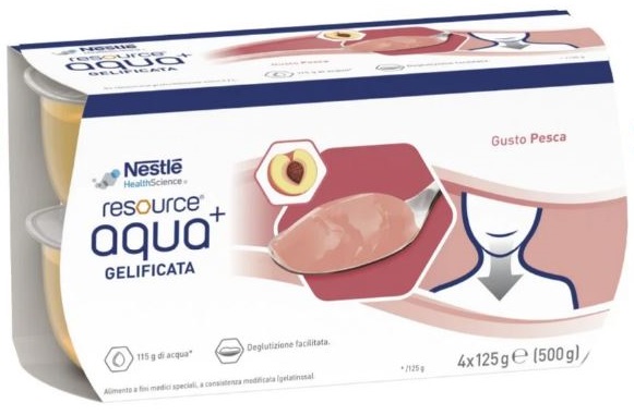 RESOURCE AQUA ACQUA GELIFICATA+PEACH CUP 6 4X125 G - Pharmaleader