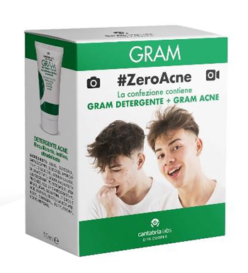 GRAM ZEROACNE 1 GRAM DETERGENTE 50 ML + 1 GRAM ACNE 50 ML - Pharmaleader
