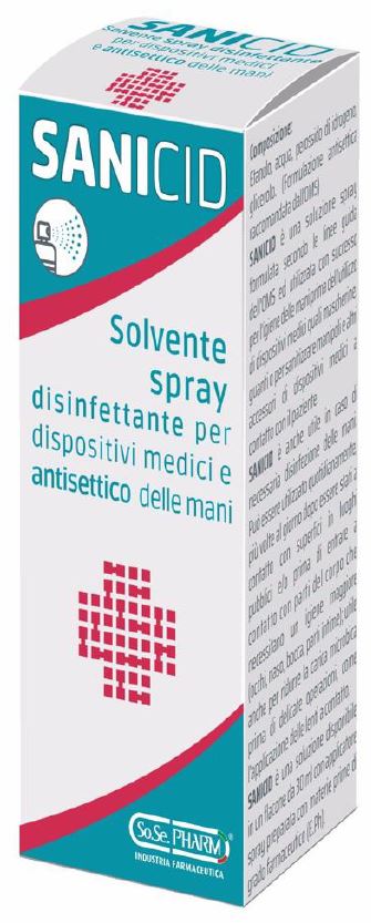 SANICID SOLUZIONE SPRAY PER DISINFEZIONE DISPOSITIVI MEDICI E ANTISETTICO MANI 30 ML - Pharmaleader