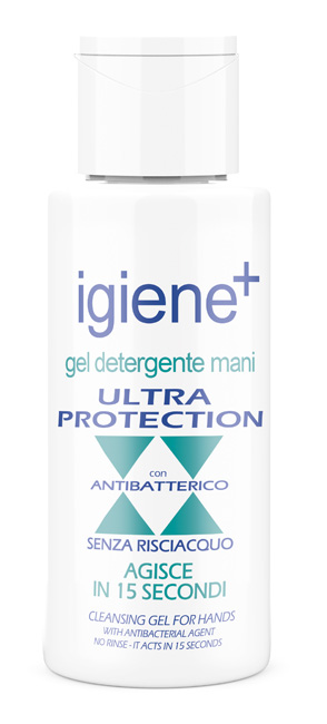 IGIENE+ GEL DETERGENTE MANI ULTRA PROTECTION CON ANTIBATTERICO 50 ML - Pharmaleader