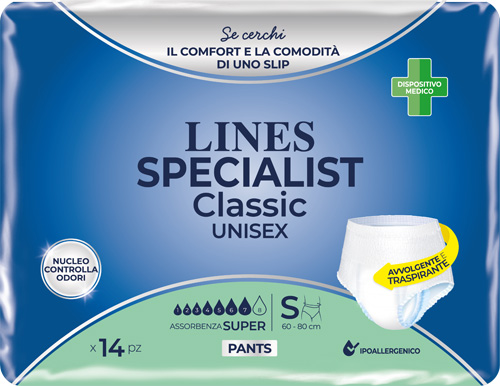 PANNOLONE A MUTANDA LINES SPECIALIST CLASSIC PANTS SUPER S 14 PEZZI - Pharmaleader