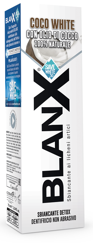 BLANX SBIANCANTE DETOX DENTIFRICIO COCO WHITE CON OLIO DI COCCO 75 ML - Pharmaleader