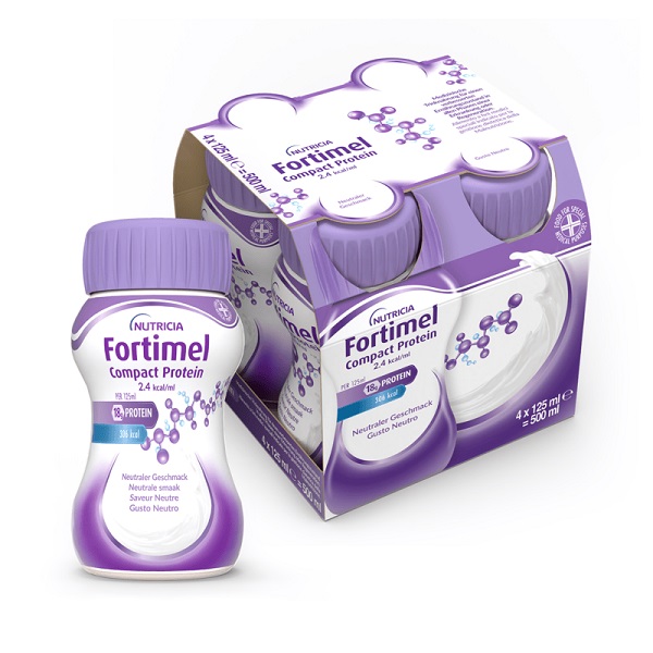 NUTRICIA FORTIMEL COMPACT PROTEIN GUSTO NEUTRO 4 BOTTIGLIE DA 125 ML - Pharmaleader
