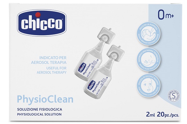 SOLUZIONE FISIOLOGICA PER AEROSOL CHICCO PHYSIOCLEAN 20 X 2 ML - Pharmaleader