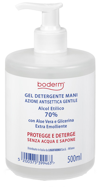 BODERM HAND CLEANSING GEL 70% 500 ML CON DISPENSER - Pharmaleader