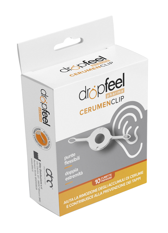 DROPFEEL CERUMEN CLIP CURETTA AURICOLARE PER RIMOZIONE CERUME 10 PEZZI - Pharmaleader