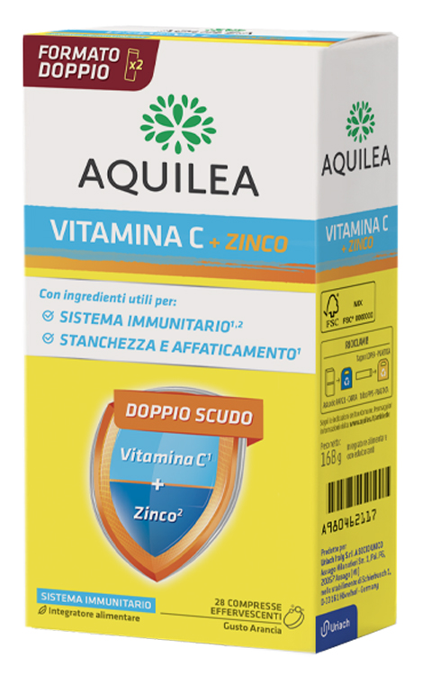 AQUILEA VITAMINA C 14 COMPRESSE EFFERVESCENTI BIPACK  - Pharmaleader