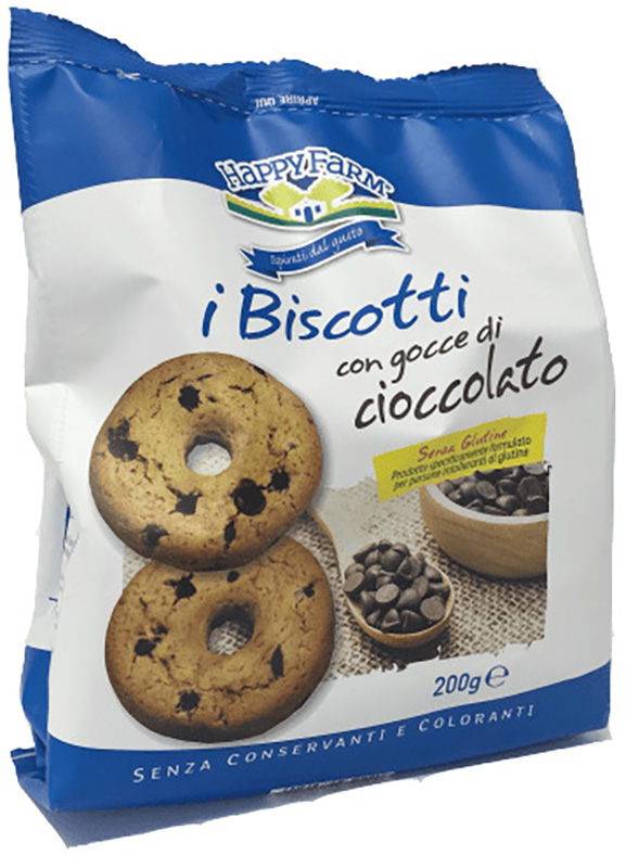 HAPPY FARM BISCOTTI GOCCE CIOCCOLATO 200 G - Pharmaleader