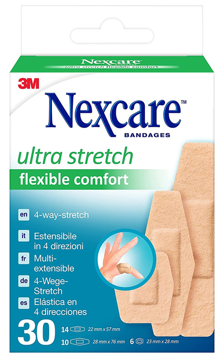 CEROTTO PREPARATO NEXCARE COMFORT 360 GRADI N1130ASD04 ASSORTITI 3 MISURE 14 CEROTTI 22X57MM + 6 CEROTTI 23X28MM + 10 CEROTTI 28X76MM - Pharmaleader