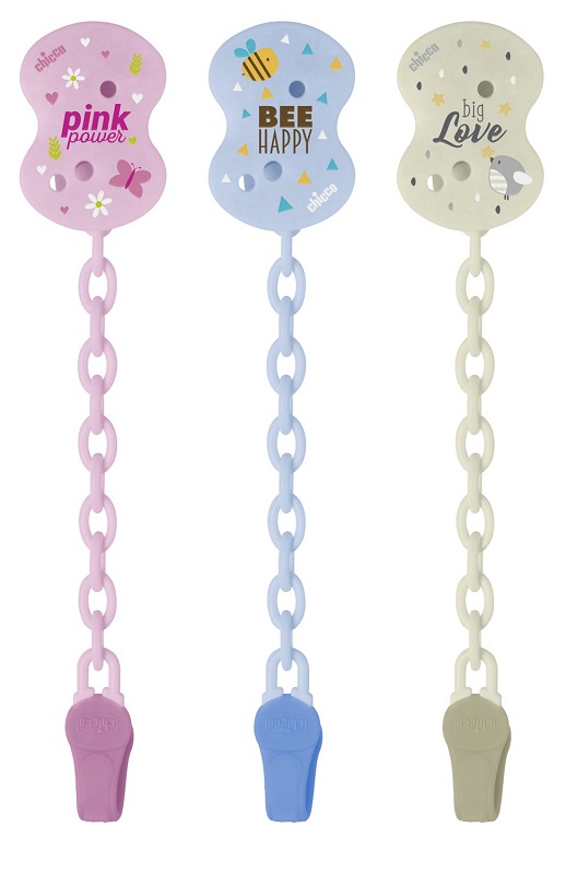 CHICCO CLIP CON CATENELLA MIXED COLORS NEW 2020 - Pharmaleader
