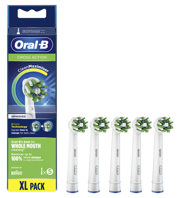 ORALB CROSS ACTION EB50 TESTINE PER SPAZZOLINO ELETTRICO 5 PEZZI - Pharmaleader