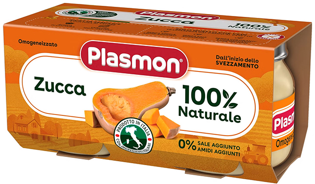 PLASMON OMOGENEIZZATO ZUCCA 2 X 80 G - Pharmaleader
