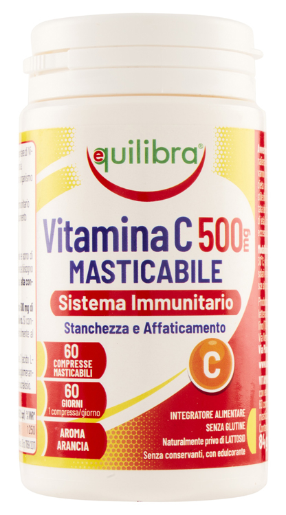 VITAMINA C 500MG MASTICABILE SISTEMA IMMUNITARIO 60 COMPRESSE - Pharmaleader