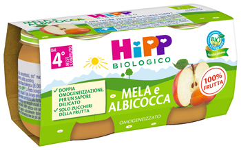 HIPP BIO OMOGENEIZZATO ALBICOCCA/MELA 2X80 G - Pharmaleader