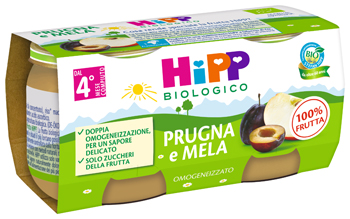 HIPP BIO OMOGENEIZZATO PRUGNA E MELA 2 X 80 G - Pharmaleader