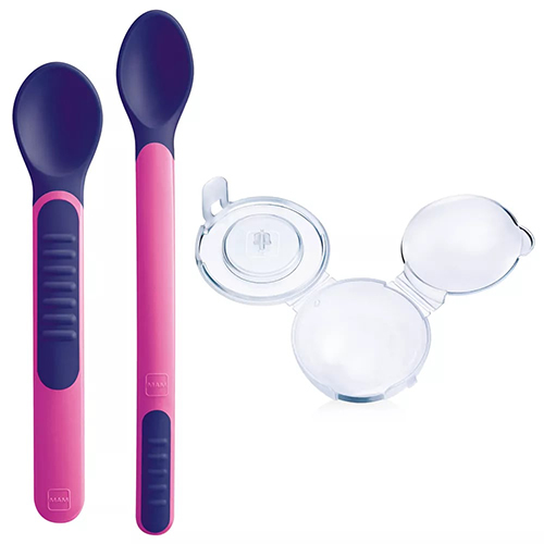 MAM HEAT SENSITIVE SPOONS & COVER 6+ FEMMINA - Pharmaleader
