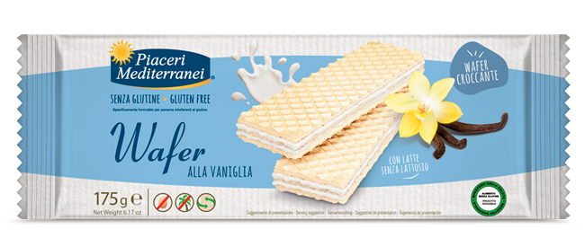 PIACERI MEDITERRANEI WAFER VANIGLIA 175 G - Pharmaleader