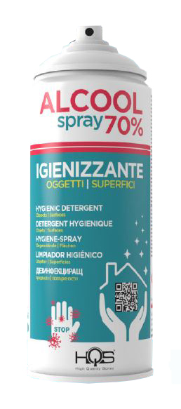 HQS IGIENIZZANTE OGGETTI E SUPERFICI ALCOL 70% SPRAY 400 ML - Pharmaleader